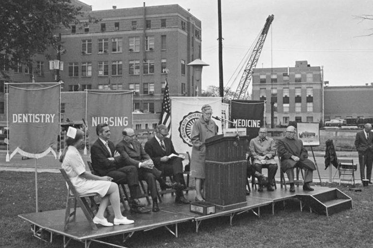 Groundbreaking ceremony for School of Nursing