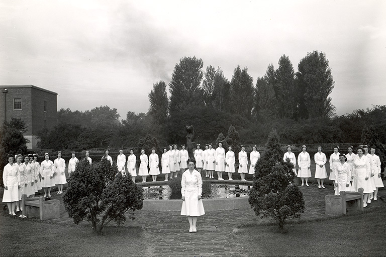 pinning ceremony in 1946
