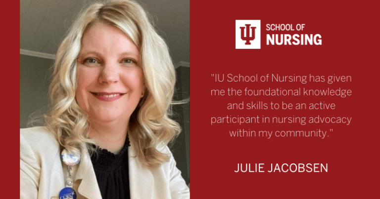Graphic including photo of Julie Jacobsen and a quote from the article