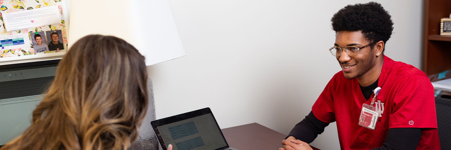 IUPUI nursing student during an advising appointment