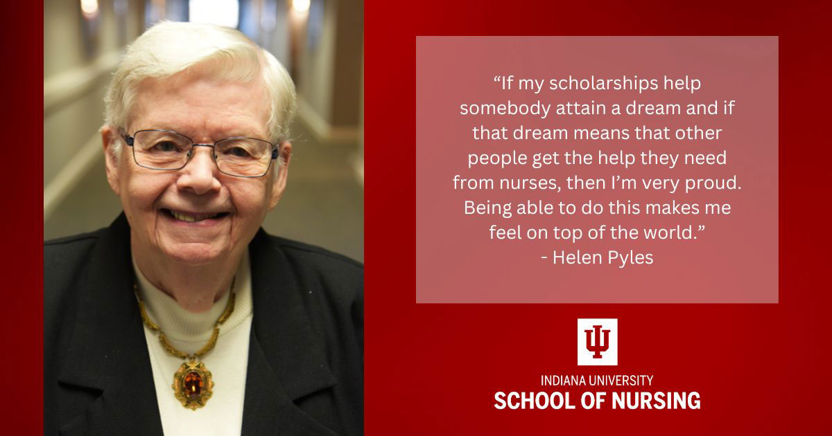Graphic including photo of Helen Pyles and quote from the article