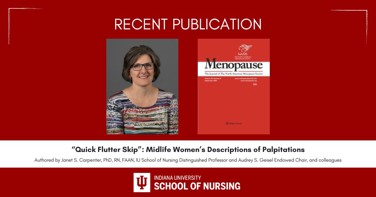 Graphic including photo of Dr. Janet Carpenter and study article