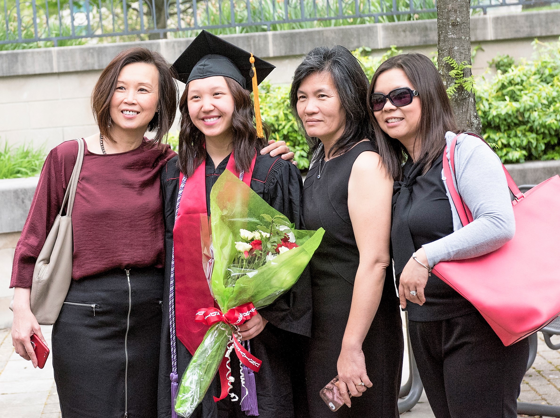 Graduate with family