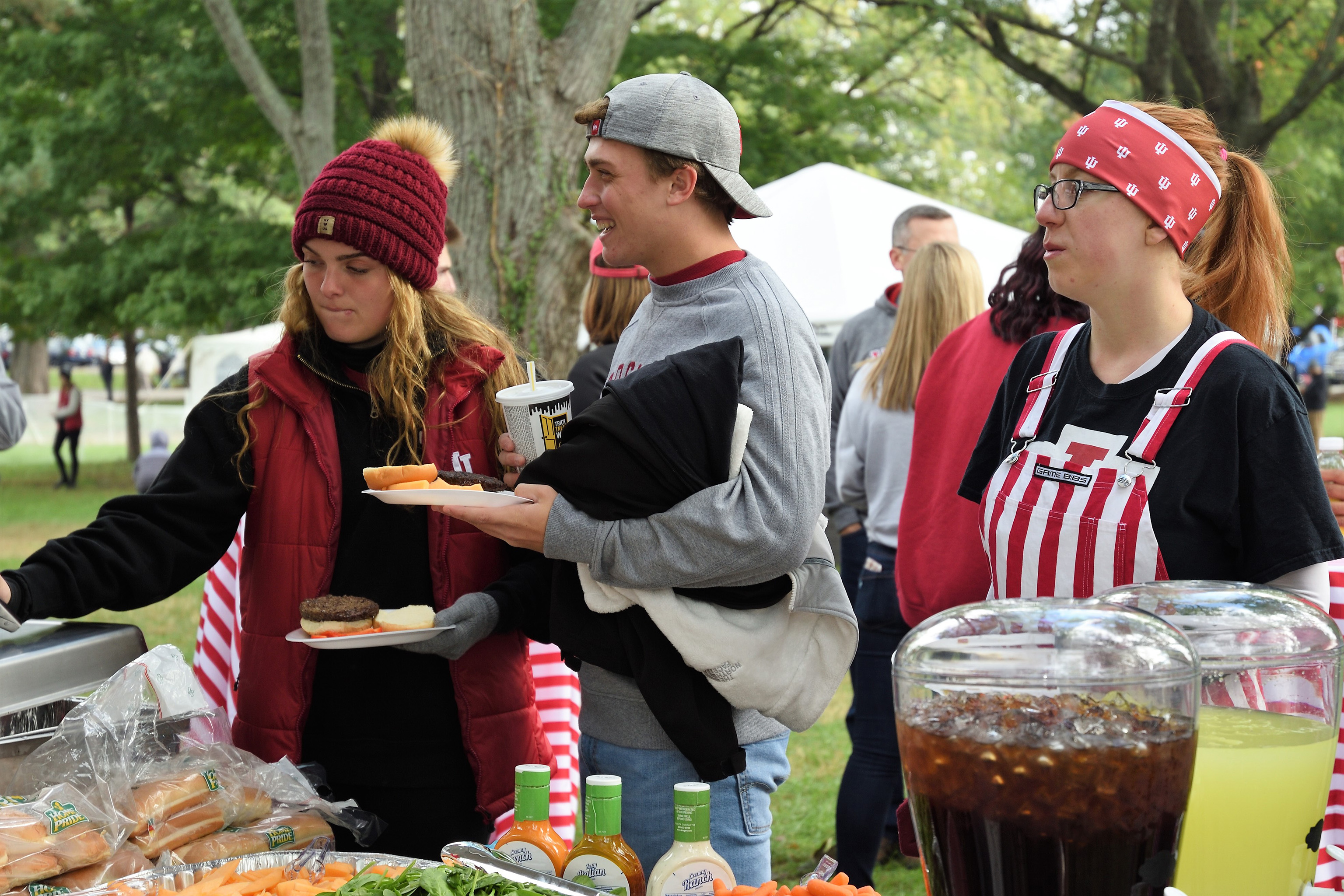 people at homecoming tailgate