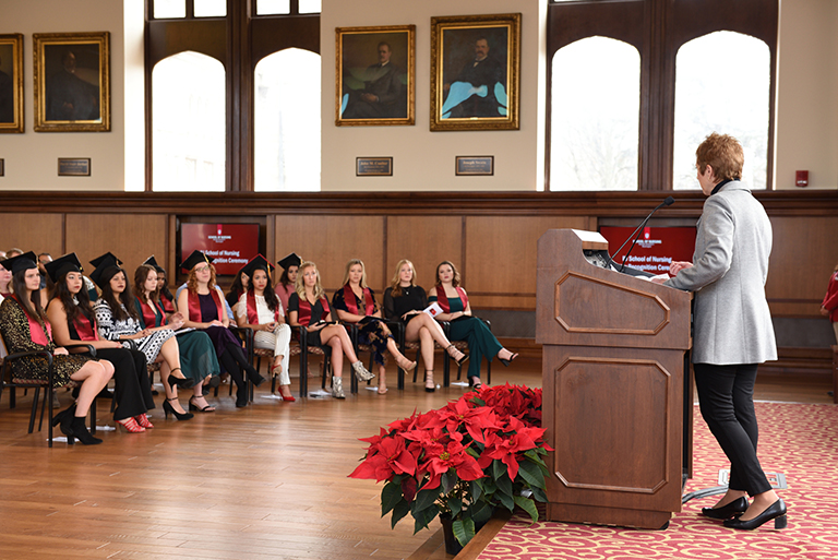 Dean Newhouse addresses graduates