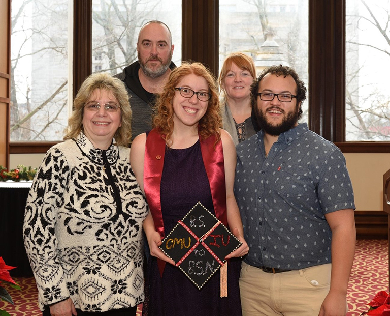 Graduate and family