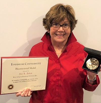 Ann Eskew with bicentennial medal