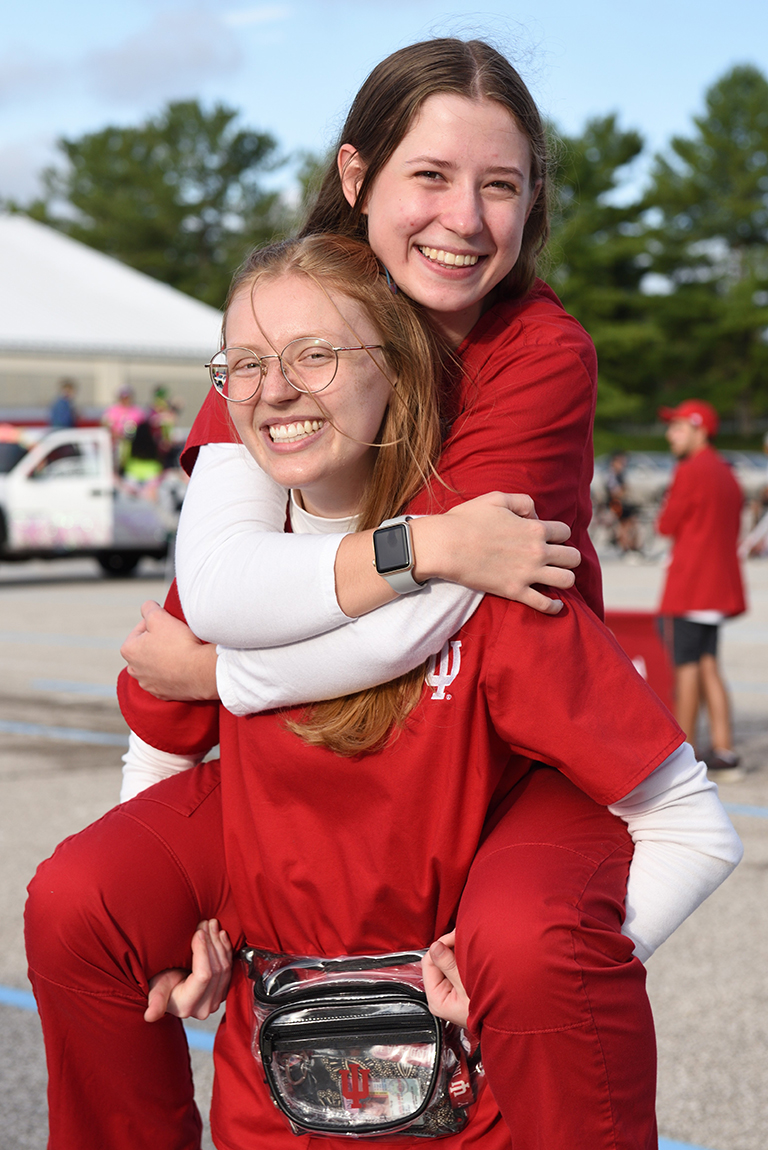 People celebrate homecoming