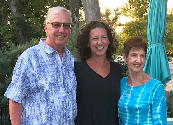 Vic Beretta (left), his wife Marilyn (right) and their daughter Melissa (center)